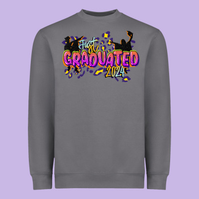 Just Graduated 2024 Heavyweight Sweatshirt Designed By Cowgirlartshop