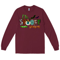 Burgundy It's spooky season Long Sleeve Tee - NancyCooperArtShop