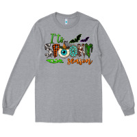 Heather Grey It's spooky season Long Sleeve Tee - NancyCooperArtShop