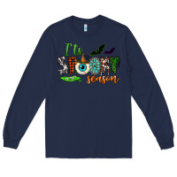 Navy It's spooky season Long Sleeve Tee - NancyCooperArtShop
