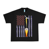 Black American Flag Beer Urban Heavy Tee - Bettercallsaul