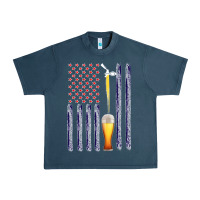 Midnight Navy American Flag Beer Urban Heavy Tee - Bettercallsaul