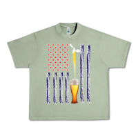 Oil Green American Flag Beer Urban Heavy Tee - Bettercallsaul