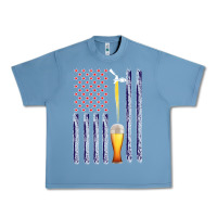 Pebble Blue American Flag Beer Urban Heavy Tee - Bettercallsaul