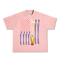 Salmon American Flag Beer Urban Heavy Tee - Bettercallsaul
