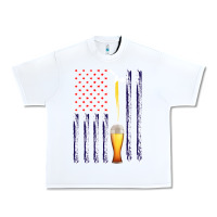 White American Flag Beer Urban Heavy Tee - Bettercallsaul