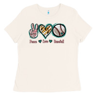 Bone Peace Love Baseball Ladies Tee - Jasminsmagicworld
