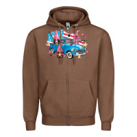 Chestnut American truck gnomes Zipper Hoodie - FaDigitalArtStudio