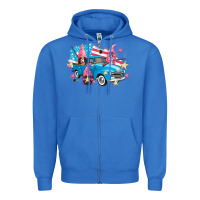 True Royal American truck gnomes Zipper Hoodie - FaDigitalArtStudio
