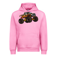 Fuchsia Pink monster truck Urban Hoodie - Artiststas