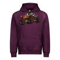 Mauve Wine monster truck Urban Hoodie - Artiststas