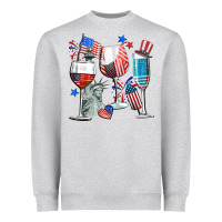 Heather Grey american wine Heavyweight Sweatshirt - CowGirlArtShop
