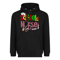 Black School Nurse Heavyweight Hoodie - LillyAllenDesigns