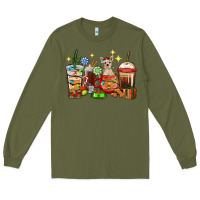 Army Green Christmas coffee cups with Chihuahua Long Sleeve Tee - RanaPortraitStore