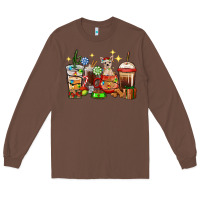 Chestnut Christmas coffee cups with Chihuahua Long Sleeve Tee - RanaPortraitStore