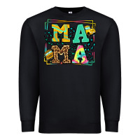 Black School bus driver mama Mother's day Premium Sweatshirt - LillyAllenDesigns