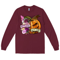 Burgundy Sorta sweet sorta spooky Long Sleeve Tee - NancyCooperArtShop