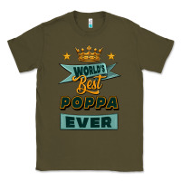 Army Green world's best poppa ever Classic Tee - Jasminsmagicworld