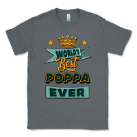 Charcoal Heather world's best poppa ever Classic Tee - Jasminsmagicworld