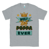Heather Grey world's best poppa ever Classic Tee - Jasminsmagicworld