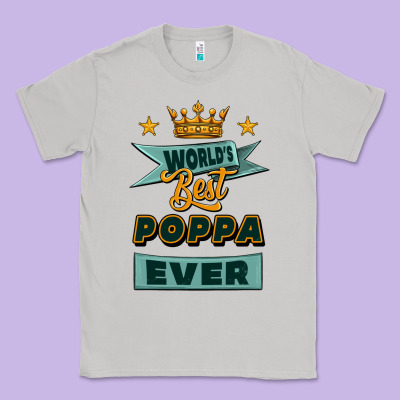 World's Best Poppa Ever Classic Tee Designed By Jasminsmagicworld