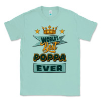 Seafoam world's best poppa ever Classic Tee - Jasminsmagicworld