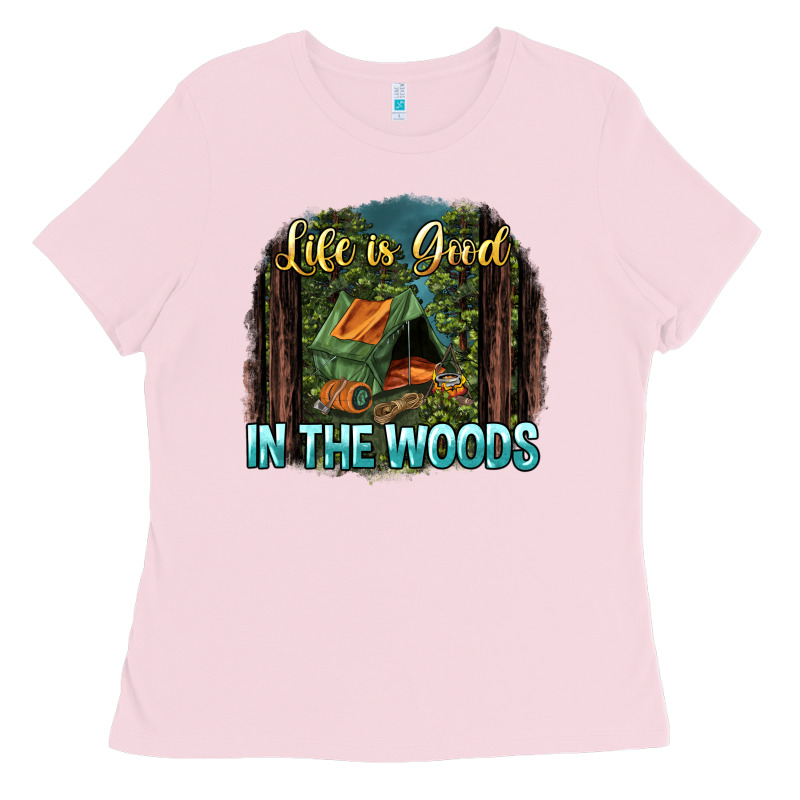 Life Is Good In The Woods Ladies Tee by NancyCooperArtShop | Teevron