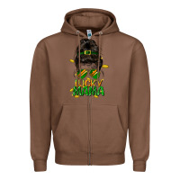 Chestnut lucky mama St. Patricks Day Zipper Hoodie - FaDigitalArtStudio
