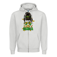 Dove Grey lucky mama St. Patricks Day Zipper Hoodie - FaDigitalArtStudio