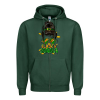 Sports Green lucky mama St. Patricks Day Zipper Hoodie - FaDigitalArtStudio