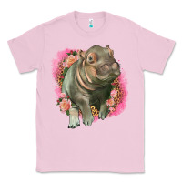 Bubblegum Pink leopard baby hippo Classic Tee - LillyAllenDesigns