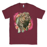 Burgundy leopard baby hippo Classic Tee - LillyAllenDesigns