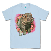 Dusty Blue leopard baby hippo Classic Tee - LillyAllenDesigns