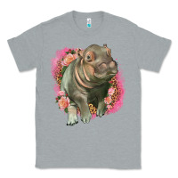 Heather Grey leopard baby hippo Classic Tee - LillyAllenDesigns