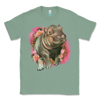 Sage leopard baby hippo Classic Tee - LillyAllenDesigns