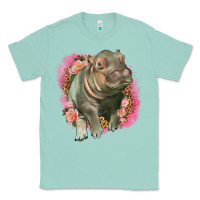 Seafoam leopard baby hippo Classic Tee - LillyAllenDesigns
