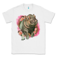White leopard baby hippo Classic Tee - LillyAllenDesigns