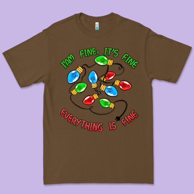 I'm Fine It's Fine Everything Is Fine Premium Tee Designed By Maliassmallbusiness