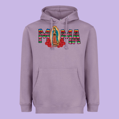 Mama Our Lady Heavyweight Hoodie Designed By Cowhidedigitalart