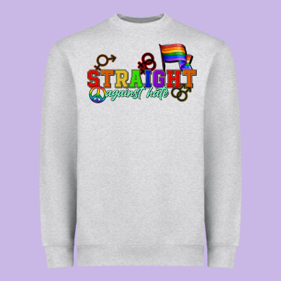 Straight Agains Hate Heavyweight Sweatshirt Designed By Cowgirlartshop