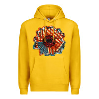 Lemon American Flag sunflower 4th of july Premium Hoodie - FaDigitalArtStudio