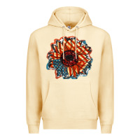 Pina Colada American Flag sunflower 4th of july Premium Hoodie - FaDigitalArtStudio