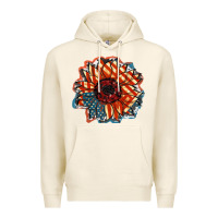 Tofu American Flag sunflower 4th of july Premium Hoodie - FaDigitalArtStudio