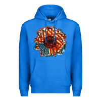 True Royal American Flag sunflower 4th of july Premium Hoodie - FaDigitalArtStudio