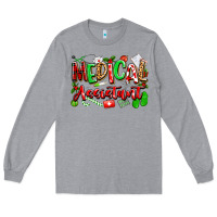 Heather Grey christmas medical assistant Long Sleeve Tee - texasbilliewilder