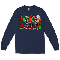 Navy christmas medical assistant Long Sleeve Tee - texasbilliewilder