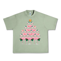 Oil Green Christmas Tree Flamingo Urban Heavy Tee - Bettercallsaul