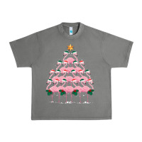 Christmas Tree Flamingo Urban Heavy Tee | Teevron