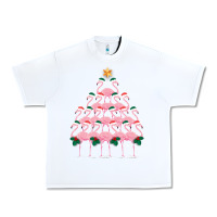 White Christmas Tree Flamingo Urban Heavy Tee - Bettercallsaul