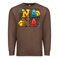 Chestnut Softball nana leopard frame Premium Sweatshirt - LillyAllenDesigns